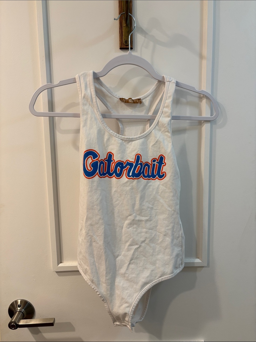 Gatorbait White Graphic Tank Bodysuit